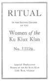 Sample image of Ritual in the Degree of Kriterion Konservator of the Women of the KKK