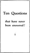 Sample image of Ten Questions that have Never Been Answered