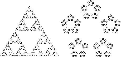 \begin{figure}\begin{center}\BoxedEPSF{ChaosGame3_1-2.epsf scaled 500}\BoxedEPSF{ChaosGame5_1-3.epsf scaled 500}\end{center}\end{figure}