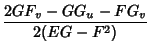 $\displaystyle {2GF_v-GG_u-FG_v\over 2(EG-F^2)}$