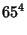 $\displaystyle 65^4$