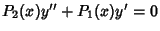 $P_2(x)y''+P_1(x)y'=0$