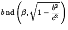 $\displaystyle b\mathop{\rm nd}\nolimits \left({\beta,\sqrt{1-{b^2\over c^2}}\,}\right)$