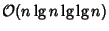 ${\mathcal O}(n\lg n\lg \lg n)$