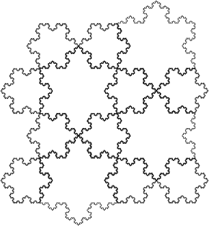 \begin{figure}\begin{center}\BoxedEPSF{KochSnowflakeTiling.epsf scaled 700}\end{center}\end{figure}