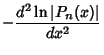 $\displaystyle -{d^2\ln\vert P_n(x)\vert\over dx^2}$