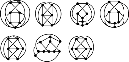 \begin{figure}\begin{center}\BoxedEPSF{PetersenGraphs.epsf scaled 1000}\end{center}\end{figure}
