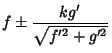 $\displaystyle f\pm {kg'\over\sqrt{f'^2+g'^2}}$