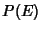 $\displaystyle P(E)$