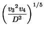 $\displaystyle \left({{v_3}^2v_4\over D^2}\right)^{1/5}$