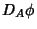 $\displaystyle D_A\phi$